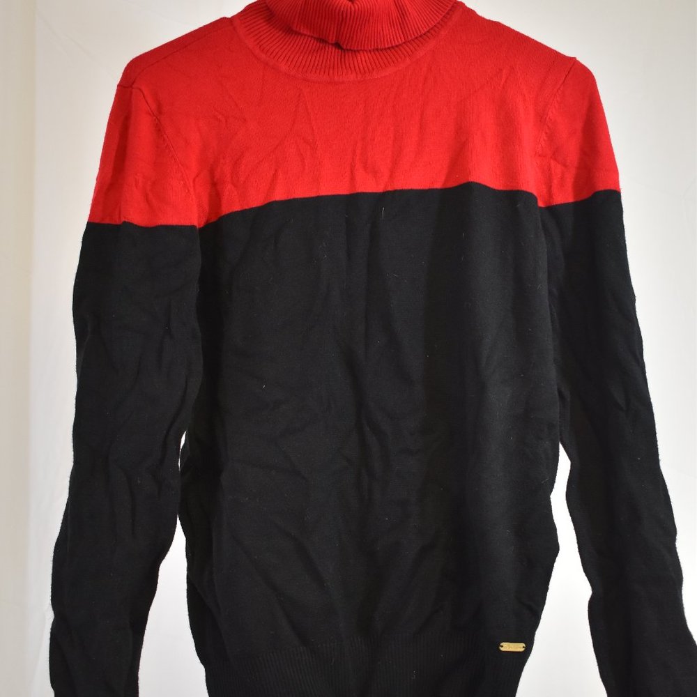 Red and Black Calvin Klein Sweater